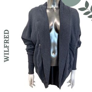 Aritzia Wilfred Cozy Knit Cocoon Cardigan | Open Front | Blue | Size Small